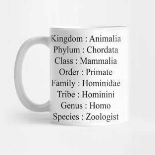 Zoologist taxonomy Mug